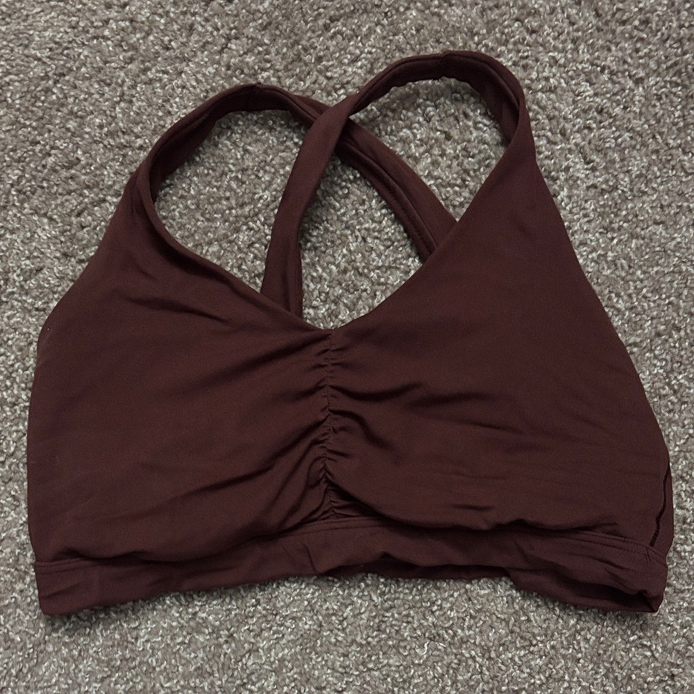 Offline by Aerie Women's Maroon Cross-Back Sports Bra